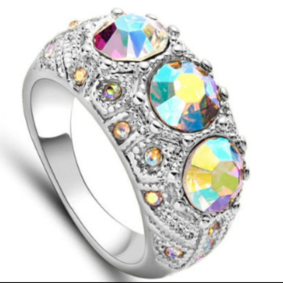 Jewelry - Mystic Topaz Ring Crystal 10KT GF Gold Filled Whit